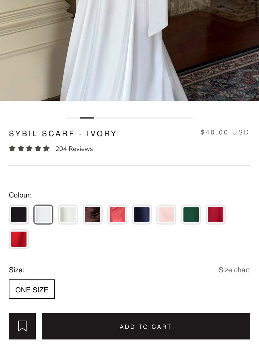 BABYBOO Mona Mini Dress + Matching Sybil Scarf Set | Ivory | M | dry cleaned - Picture 6 of 8